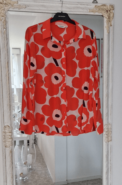 Marimekko silkkipaita, 38