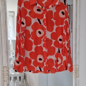 Marimekko silkkipaita, 38