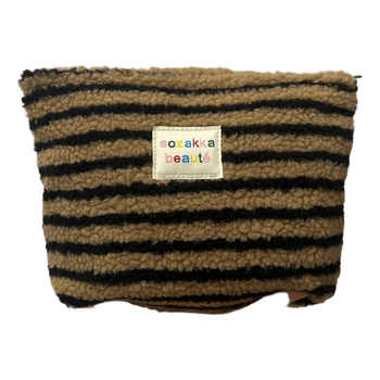Teddy striped pouch