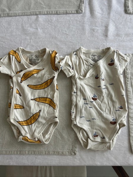 Lindex baby bodysuits set