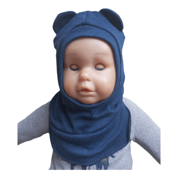 Mėlyna vaikiška kepurė šalmukas
