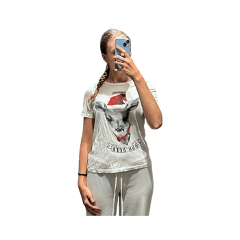 Graphic t-shirt with deer print