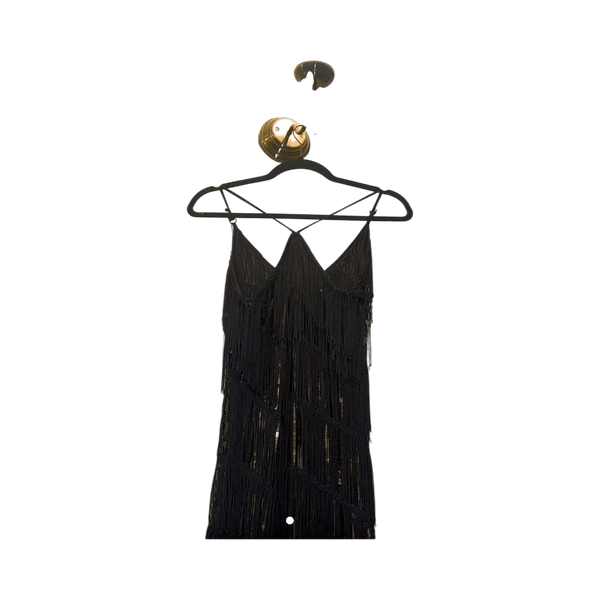 Black fringe dress