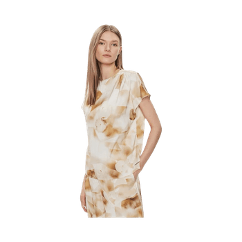 Beige abstract print top by Calvin Klein