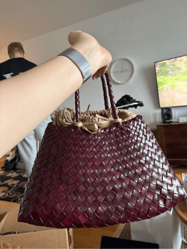 Dragon Diffusion Burgundy woven bag