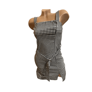 Uusi FB sisko sopii S Gingham belted mini dress