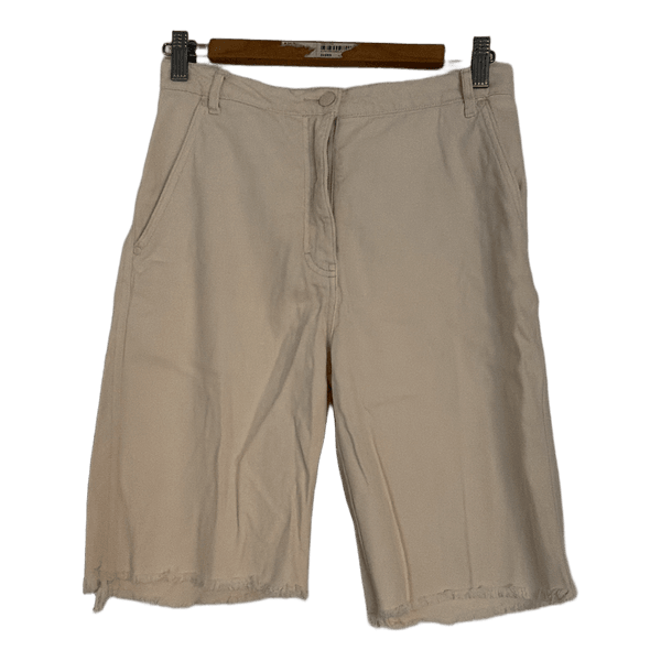 Cremefarvede bermudashorts
