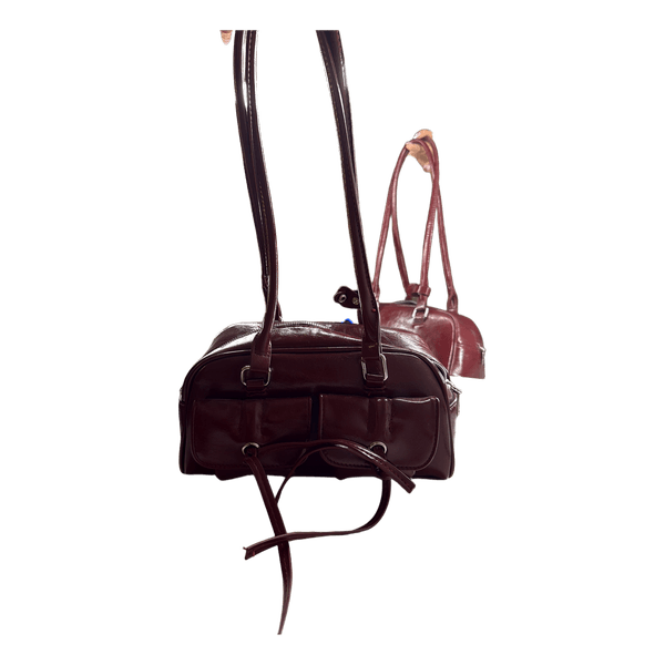 Red shoulder bag