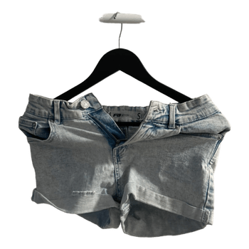 Light blue denim shorts