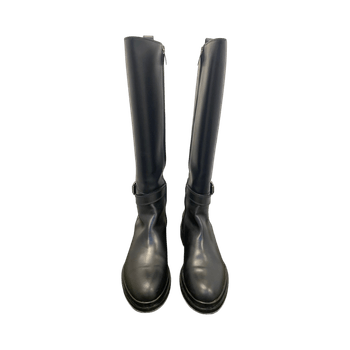 Sergio Rossi Black Low Heel Boots