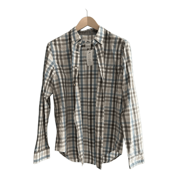 Lacoste checked long-sleeved shirt