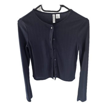 Navy blue buttoned cardigan
