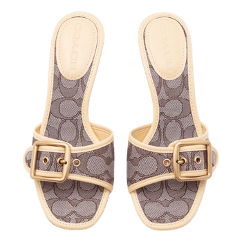 Coach monogram kitten heels