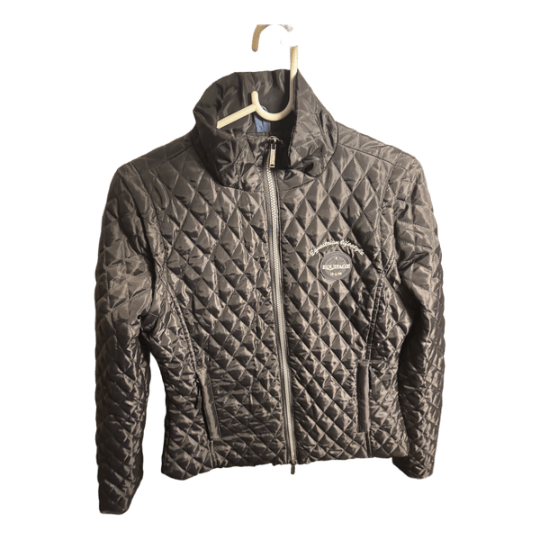 Sort quilted jakke
