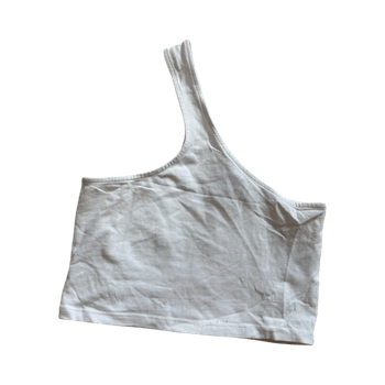 valkoinen olkaimeton toppi