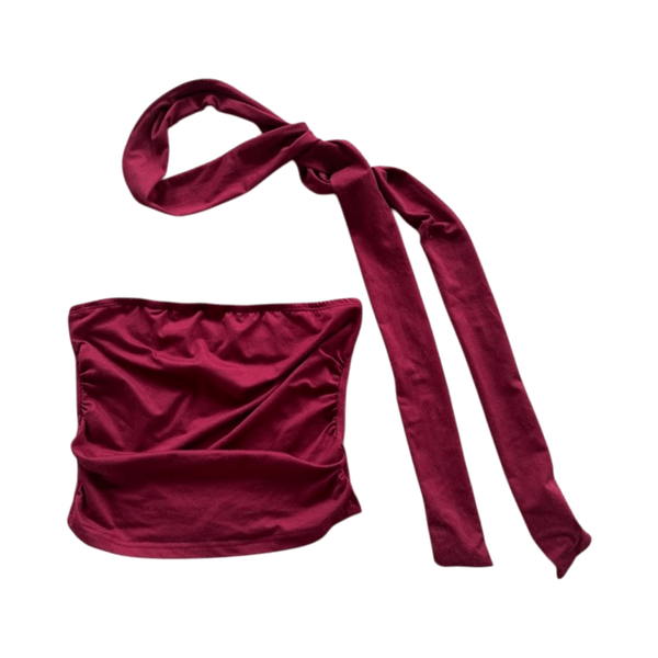 Burgundyn punottu tubetoppi