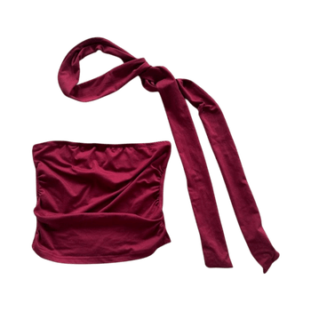 Burgundyn punottu tubetoppi