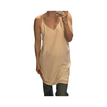 Beige slip tank dress