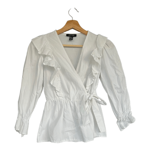 Hvid New Look slå-om bluse