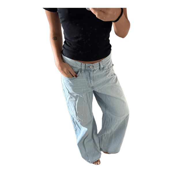 Light blue wide leg jeans