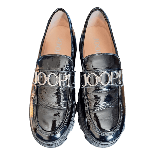 Joop! black patent loafers