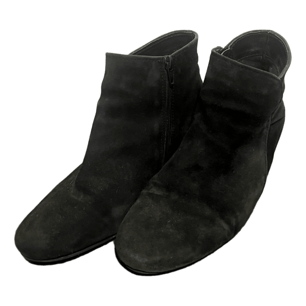 Black suede ankle boots