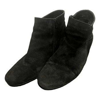 Black suede ankle boots