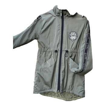 Khaki hooded parka jacket