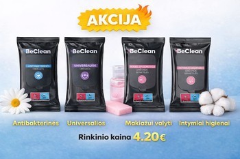 BeClean drėgnų servetėlių rinkinys