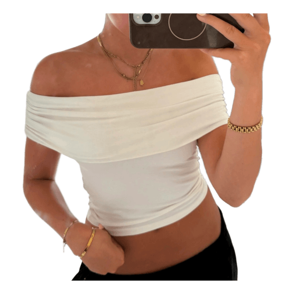 Hvid off-shoulder top