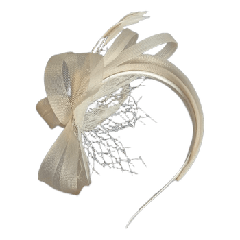 Beige fascinator headband