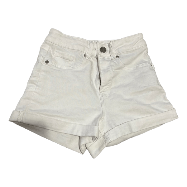 White denim shorts