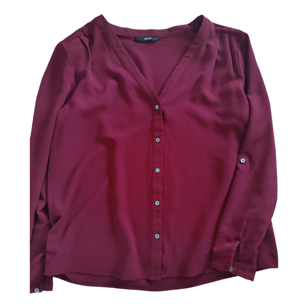 ONLY bordeauxrød skjortebluse