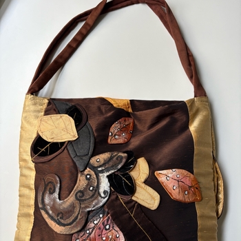 Silk tote bag