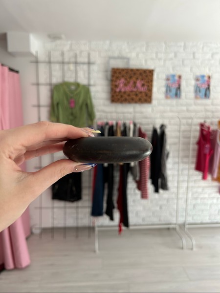 black wooden bangle bracelet