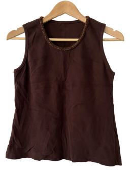 Sleeveless beaded top