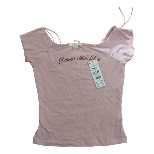 Pink off-shoulder t-shirt