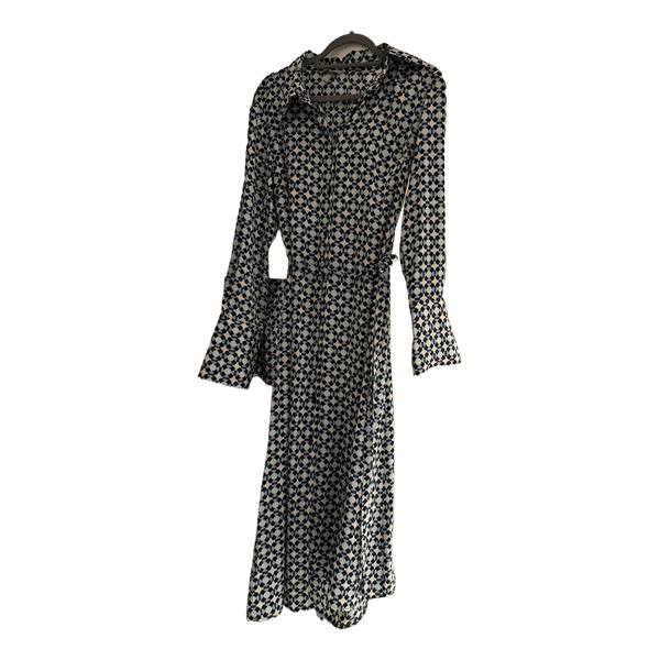 Geometric print shirt dress