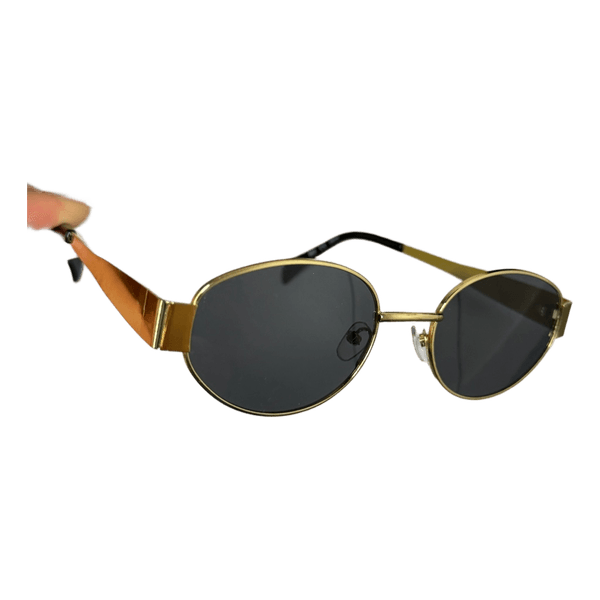 Gold oval sunglasses