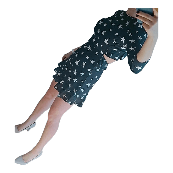 Black star print dress