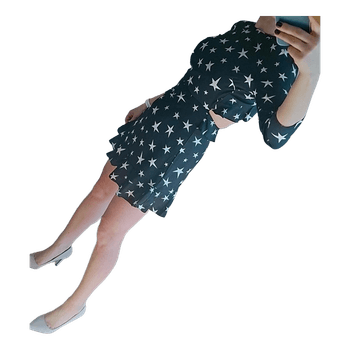 Black star print dress