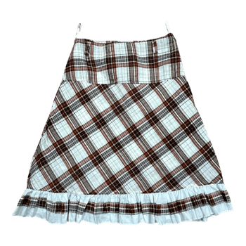 Plaid ruffled  skirt