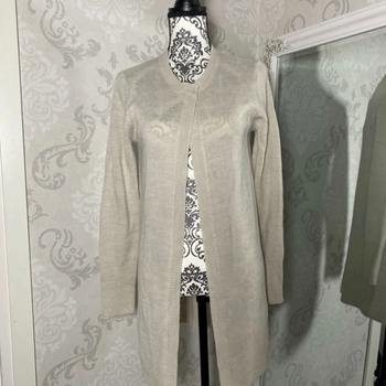 beige pitkä cardigan