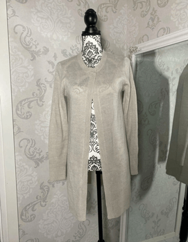 beige pitkä cardigan