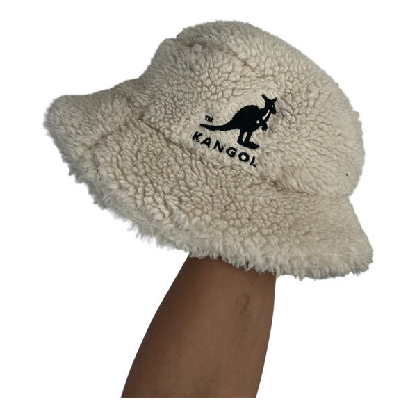 Kangol white fleece bucket hat