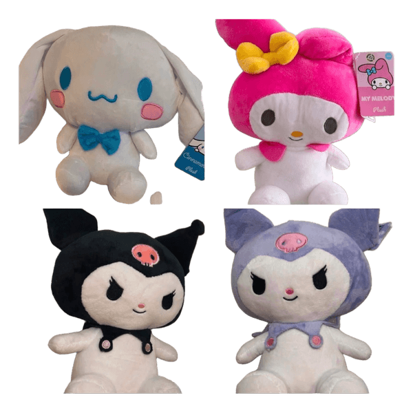 Sanrio Cinnamoroll, My Melody ja Kuromi pehmolelut 23cm