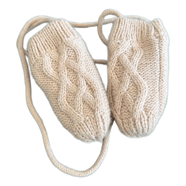 Pink baby mittens