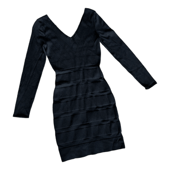 Mango Black bandage mini dress