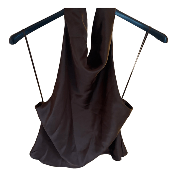 Brun satin top