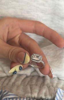 Pandora silver halo ring